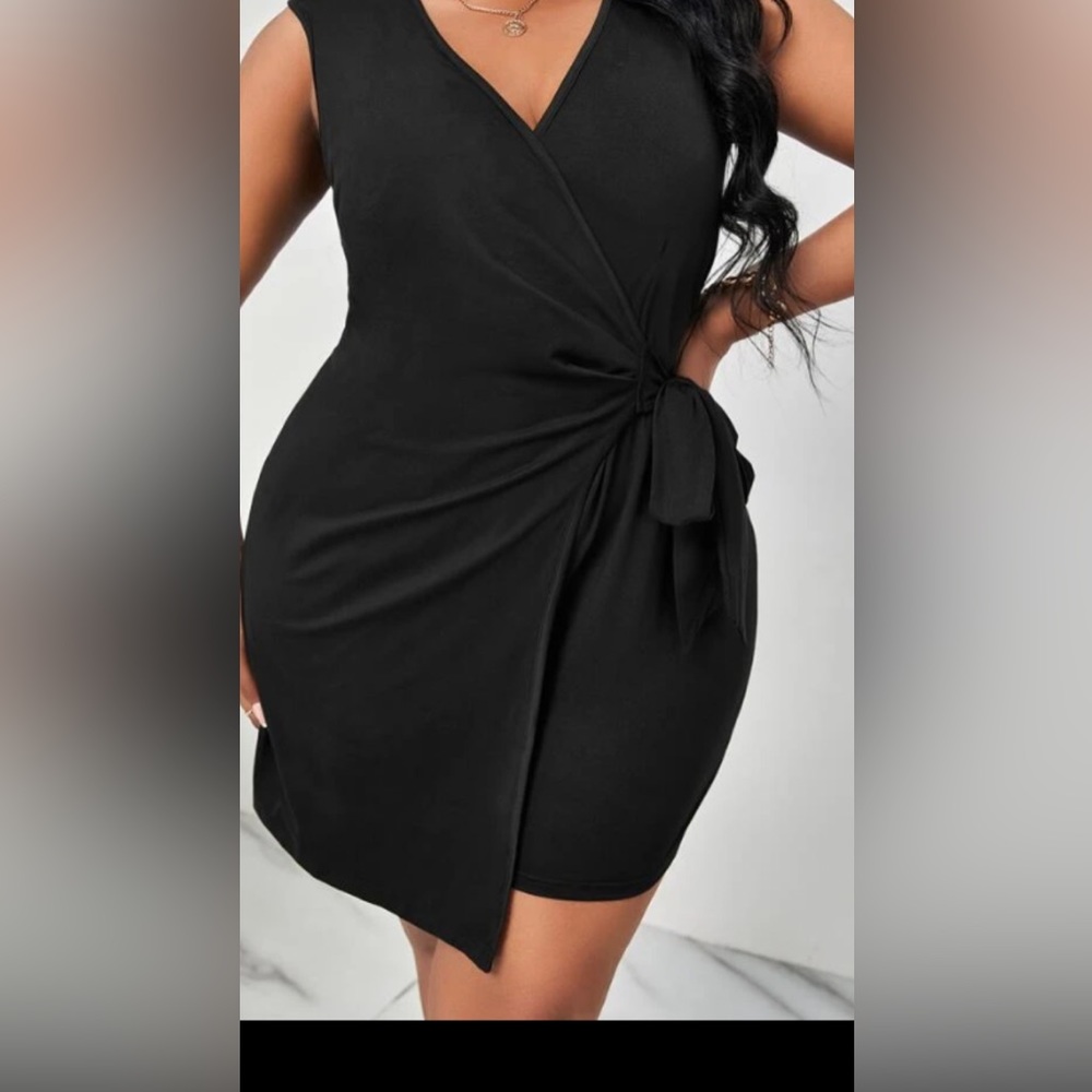Black Side Wrap Romper